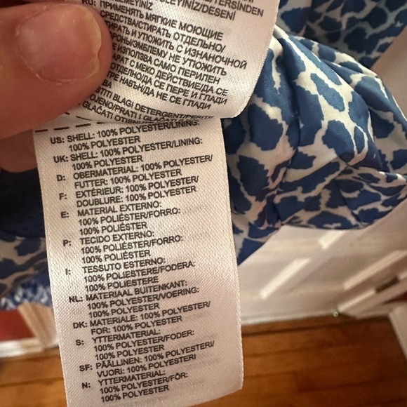 Adidas NEO Blue White Animal Print Wind Breaker Zipper Jacket - Picture 5 of 11